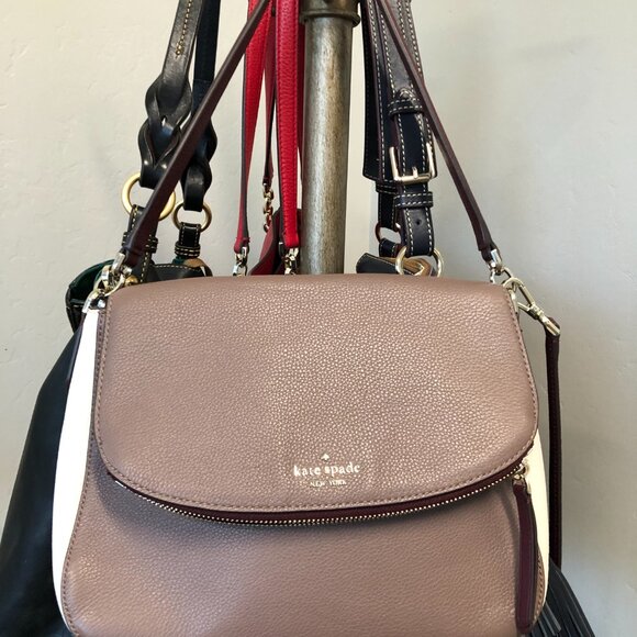KATE SPADE color block shoulder & crossbody bag - Picture 1 of 15